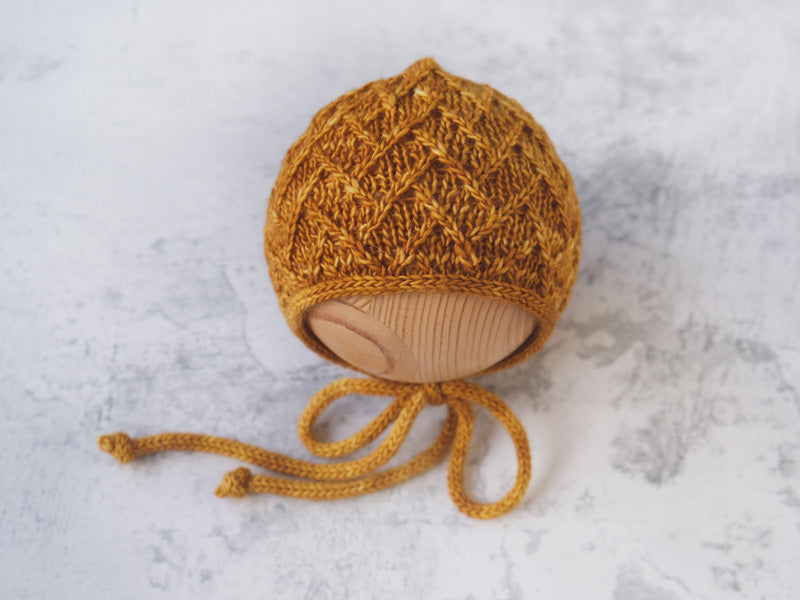 RTS 'LEWIS' newborn bonnet - MALT (*LIMITED EDITION)
